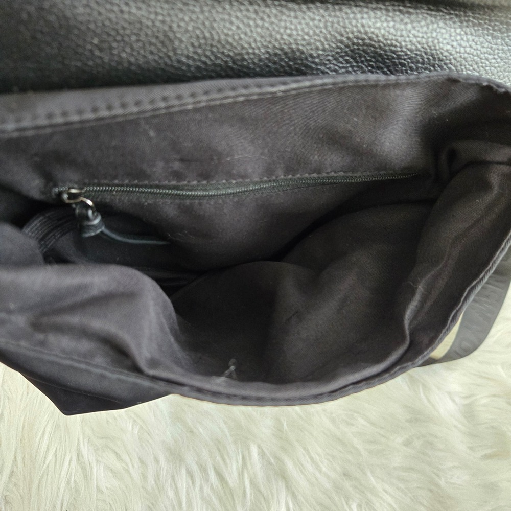 Botkier New York Black Nylon Leather Trim Mini Trigger Backpack Logo Straps - Picture 5 of 8